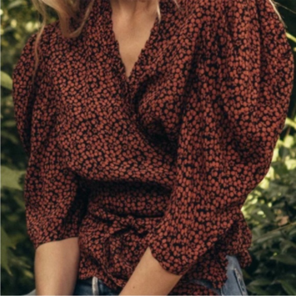 Doen | Cherry Print Amaranta Top | M - Picture 2 of 6